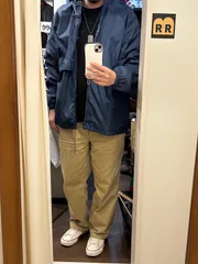 A-2106 Woolrich ウールリッチ US古着 90s ヴィンテージ ナイロンジャケット ナイロンコート ストリート ネイビー サイズXLのサムネイル