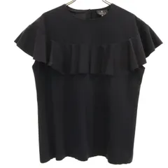 LANVIN LA COLLECTION ランバンコレクション 日本製 フレンチスリーブ カットソー 40 ブラック レディース 古着のサムネイル