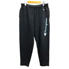 チャンピオン CHAMPION C3-X212 スウェットパンツ ジョガーパンツ ロゴプリント 裏起毛 X-LARGE 黒 ブラックのサムネイル