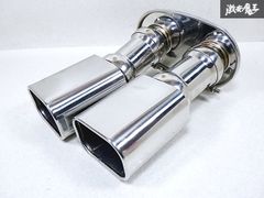 当時物 VIPカー バニング ステンレス製 オーバル マフラーカッター W 