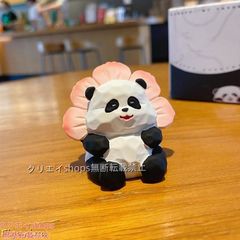 パンダ 置物 3体セット 石細工 - メルカリ