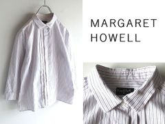 美品☆MHL. マーガレットハウエル 25ss ストライプリボン付きシャツ 3 