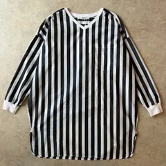UNIVERSAL TISSU ユニバーサルティシュ ワイドストライプ コクーンRIB-SHIRT(クロストライプ)のサムネイル