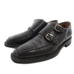 エルメネジルドゼニア Ermenegildo Zegna ビジネスシューズ モンクストラップ レザー ベルト 7 黒 ブラック /FF ■GY18のサムネイル