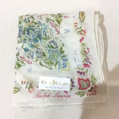 未使用☆RALPH LAUREN ラルフローレン ハンカチ ホワイト系 花柄のサムネイル
