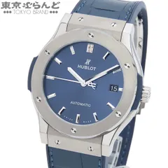 ウブロ HUBLOT クラシック フュージョン 511.NX.7170.LR ブルー チタン レザー SS 箱付 腕時計 メンズ 自動巻 101882393のサムネイル
