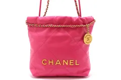 CHANEL シャネル CHANEL22 ミニハンドバッグ  AS3980 ショルダーバッグ カーフスキン ピンク/ゴールド金具 レディース【中古】460のサムネイル