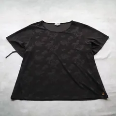 Calvin Klein Flower Jacquard Tops Cut and sew 半袖トップス ブラックレディース 3XL Y2K モードのサムネイル