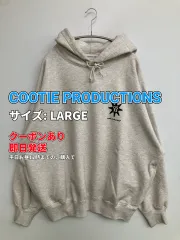 COOTIE PRODUCTIONS クーティープロダクションズ パーカー LARGE グレー コットン 裏起毛 無地 前面プリント ワンポイント プルオーバー 長袖 メンズのサムネイル