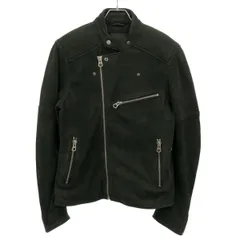 DENHAM デンハム RANCOR JKT ヌバック レザーライダースジャケット  ブラック Sのサムネイル