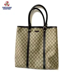 【中古】グッチ GGプラス トートバッグ 223668 ブラウン 茶 PVC レザー  レディース  鞄 カバン GUCCI 【102051911001】のサムネイル