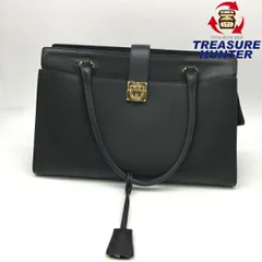 【中古】Salvatore Ferragamo　フェラガモ　ガンチーニ　レザートートバッグ　ブラック　DY-21　E525 レディース　黒　革　鞄 【102040170002】のサムネイル