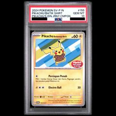 PSA10】バティックシャツのピカチュウ 《インドネシア語/ヒトデマン柄