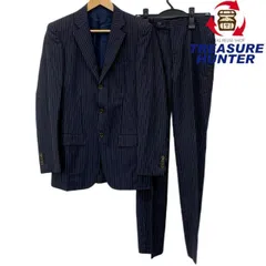 Custom Tailor BEAMS J.&J.MINNIS 3B段返りスーツ セットアップ サイドベンツ ストライプ サイズM~L程度 ビームス カスタムテイラー 【100043817005】のサムネイル