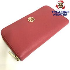 TORY BURCH トリーバーチ ラウンドファスナー長財布 ピンク - メルカリ