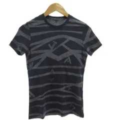 アルマーニ ジーンズ ARMANI JEANS Tシャツ XS 紺 ネイビー 総柄 クルーネック 半袖 /SC ■ECE006のサムネイル