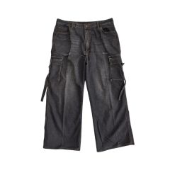 希少】PWA LINEN MIX DENIM TROUSERS XL 黒 - メルカリ