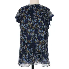 ディースクエアード DSQUARED2 22SS フラワープリント シルクシャツ ブラウス 38 ネイビー 紺 S72NC989 国内正規のサムネイル
