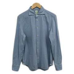 美品】Finamore シャツ シャンブレー ブルー イタリア製 光沢 - メルカリ