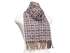 HERMES エルメス マフラー Hエコセ H Ecosse ボルドー系×マルチカラー カシミヤ100% ユニセックス 総柄 フリンジ 超美品のサムネイル