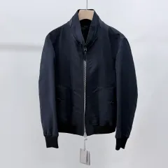 未使用/52 TOM FORD トムフォード コットン ブルゾン ジャケット ダークネイビーのサムネイル