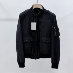 未使用/48 TOM FORD トムフォード コットン ブルゾン ジャケット ダークネイビーのサムネイル