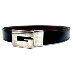 ✨良品✨FENDI ベルト FFロゴ ズッカ シルバー金具 純正ベルト レザー