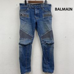 BALMAIN バルマン バイカーデニム 伸縮性 32 - メルカリ