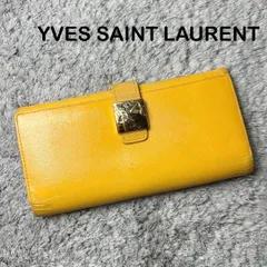 YVES SAINT LAURENT イヴサンローラン 長財布 フラップ式 レザー イエローのサムネイル