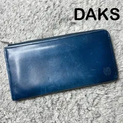DAKS ダックス 長財布 L字ファスナー レザー ブルーのサムネイル