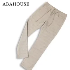 ABAHOUSE アバハウス 通年★ グレンチェック ストレッチ スリム イージー パンツ Sz.46 メンズのサムネイル