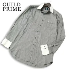 【美品】GUILD PRIME ギルドプライム 通年★ 刺繍 長袖 クレリック シャツ 日本製 Sz.40 メンズのサムネイル
