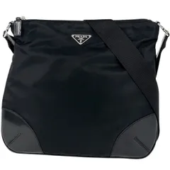 プラダ PRADA ロゴプレート ショルダーバッグ ナイロン ネロ(ブラック) レディース 【中古】のサムネイル