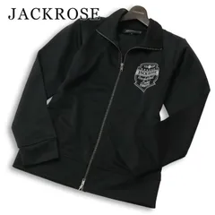 JACKROSE ジャックローズ 通年★ プリント ジップ ジャージ ブルゾン トラック ジャケット Sz.3 メンズ 黒のサムネイル