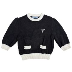 PRADA 半袖ニット カーディガン バイカラー 38 - メルカリ