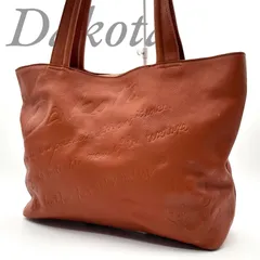 【B5782】 Dakota ダコタ プルト トートバッグ レザー ブラウン ロゴ型押し エンボス加工 肩掛け ユニセックス A4可 大容量のサムネイル