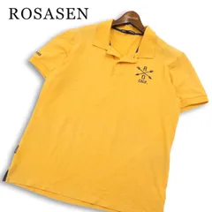 ROSASEN ロサーセン ゴルフ 春夏★ 半袖 刺繍 鹿の子 ポロシャツ 大きいサイズ Sz.LL メンズのサムネイル