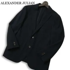 イタリア製生地★ 【美品】ALEXANDER JULIAN アレキサンダージュリアン Marzotto★ ブレザー ジャケット Sz.M メンズ 黒のサムネイル