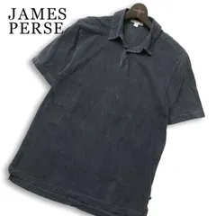 USA製★ JAMES PERSE ジェームスパース 春夏 半袖 ウォッシュ加工 ポロシャツ Sz.0 メンズ 灰 グレーのサムネイル