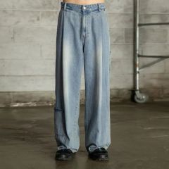 完売品‼️SATURワイドストレートデニム Light Washed Blue L - メルカリ