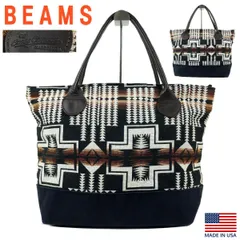 【B3879】【USA製】CROSS CANVAS×BEAMS クロスキャンバス ビームス トートバッグ ネイティブ柄 別注のサムネイル