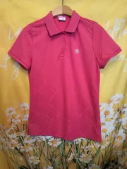 95 レノマ レディース クールマックス 半袖 カラーTシャツ ピンクのサムネイル