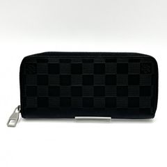 LOUIS VUITTON（ルイ・ヴィトン）ダミエ・アンフィニ ジッピーウォレット・ヴェルティカル ヴィンテージ 長財布 ブラック レザー ラウンドファスナー シルバー金具 メンズ【中古】 LOUIS VUITTON（ルイ・ヴィトン）ダミエ・アンフィニ ジッピー
