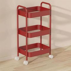 IKEA DRAGGAN ドラッガン レッド 3段ラック キャスター付きワゴン