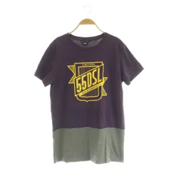 フィフティーファイブディーエスエル 55DSL 半袖Tシャツ 切替 プリント M パープル /MY ■OS ■ECE003のサムネイル