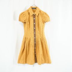 M'S GRACY エムズグレイシー 猫柄 ワンピース 36 半袖 膝丈 リボン