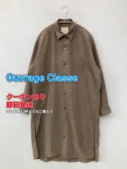 Ouvrage Classe シャツワンピース ブラウン 無地 長袖 ひざ丈 ミモレ・半端丈 レディースのサムネイル