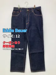 Eddie Bauer エディーバウアー デニムパンツ 12 ブルー フルレングス 無地 スタンダード ストレート レギュラー リジッド・ワンウォッシュ レディースのサムネイル