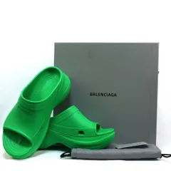 BALENCIAGA バレンシアガ CROCS POOL RUBBER SLIDE クロックス プール ラバー スライド グラス グリーン 43サイズ（約28cm） 677386 W1S8E 新品未使用のサムネイル