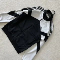 M adidas パルメストーン 白黒 ジャージ ヨーロッパ ベッケンバウアー 95のサムネイル